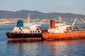 Two Tankers in Gibralter Royalty Free Stock Photo