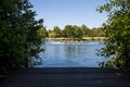 Two Teams Of Rowers Racing On River Thames In Henley On Thames I