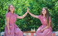two teen girls playing chess. childhood development. friendship and sisterhood. Royalty Free Stock Photo