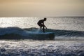 Two teenage boys are surfing before school in Japan Royalty Free Stock Photo