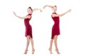 Two teenage girls dancing Royalty Free Stock Photo