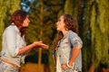 Two teenage girls Royalty Free Stock Photo