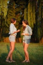 Two teenage girls Royalty Free Stock Photo