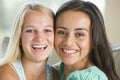 Two Teenage Girls Smiling