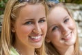 Two Teenage Girls Teen Female Friends Outside smiling