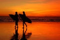 A surfing day has ended Royalty Free Stock Photo