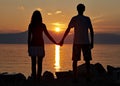 Two teenagers on the beach III Royalty Free Stock Photo