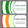 Two Templates for Visiting Cards, Labels, Fliers, Banners, Badges, Posters, Stickers and Advertising Actions.Concave Stripes Decor