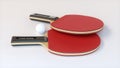 Two Tennis Rackets With a Ping-Pong Ball. Sport Concept.