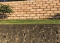 Two Terraced Stone Retaining Walls in South Haven, MI Royalty Free Stock Photo