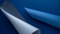 Layered textured paper rolls on blue background Royalty Free Stock Photo