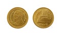 Two Thai baht coin Royalty Free Stock Photo