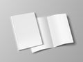 Two Thin Books Open And Close With Soft Cover Royalty Free Stock Photo