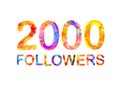 2000 two thousand followers