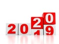 Two Thousand Twenty Indicates New Year 2020 3d Rendering Stock Photo Royalty Free Stock Photo