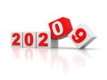 Two Thousand Twenty Indicates New Year 2020 3d Rendering Stock Photo Royalty Free Stock Photo