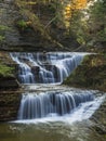 Two-Tiered Falls on Upper Buttermilk Creek Royalty Free Stock Photo