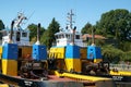 Two Titan Class tugboats rear deck Royalty Free Stock Photo