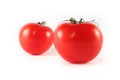 Two tomatoes isolated Royalty Free Stock Photo