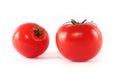 Two tomatoes isolated Royalty Free Stock Photo