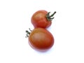 Two tomatto isolated on white background Royalty Free Stock Photo