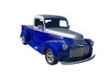Two tone blue silver truck Royalty Free Stock Photo