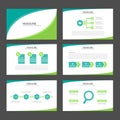 Two tone green Infographic elements icon presentation template flat design set for advertising marketing brochure flyer Royalty Free Stock Photo