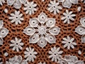 Two-tone handmade crochet lace pattern