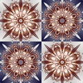 Two-tone pattern with floral star and square ornament. You can u