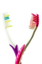 Two tooth-brushes Royalty Free Stock Photo