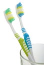 Two tooth-brushes in glass Royalty Free Stock Photo
