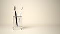 Two toothbrushes in a glass Royalty Free Stock Photo