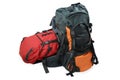 Two tourist backpacks Royalty Free Stock Photo