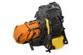 Two tourist backpacks Royalty Free Stock Photo