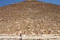 Western side of Pyramid of Khufu or the Pyramid of Cheop, the oldest and largest one in the Giza pyramid complex