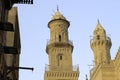 Two Tower mosque in Egypt Royalty Free Stock Photo
