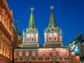 Two towers near Museum in RedSquare, Moscow, Russia