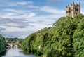 Two towers sticking up through a forest Royalty Free Stock Photo