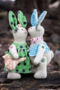 Two toy bunny Royalty Free Stock Photo