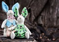 Two toy bunny Royalty Free Stock Photo