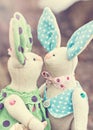 Two toy bunny Royalty Free Stock Photo