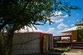 Two traditional Kalmyk handmade houses