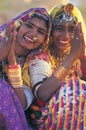 Two traditionally dressed women, India