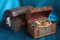 Two treasure chests Royalty Free Stock Photo