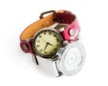 Two trendy and stylish women wristwatch