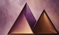 Two triangles are shown in this image, one is brown and the other is purple. The brown triangle is on the left side of t