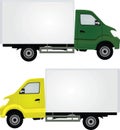 Two trucks, side view Royalty Free Stock Photo