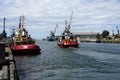 Tugboat in the port of Liepaja on the Baltic Sea