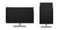 Two TVs, monitors isolated on white background 3d render illustration