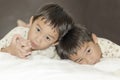 Two twins brothers Royalty Free Stock Photo
